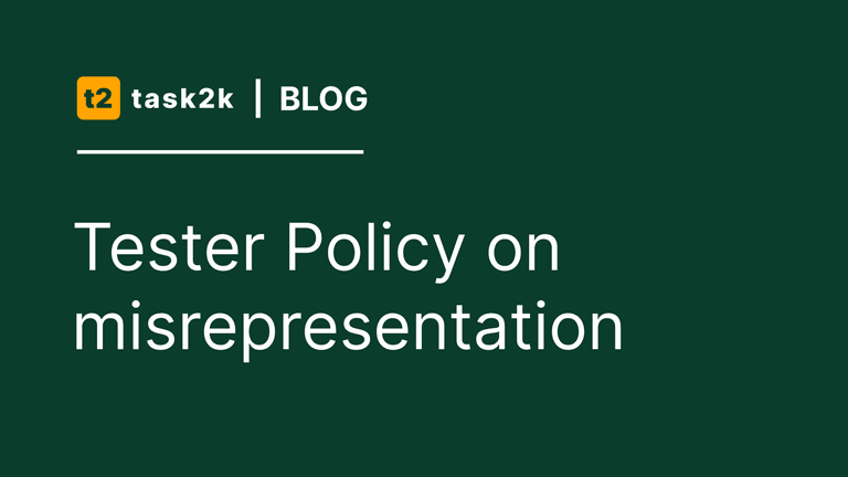 Tester Policy on misrepresentation